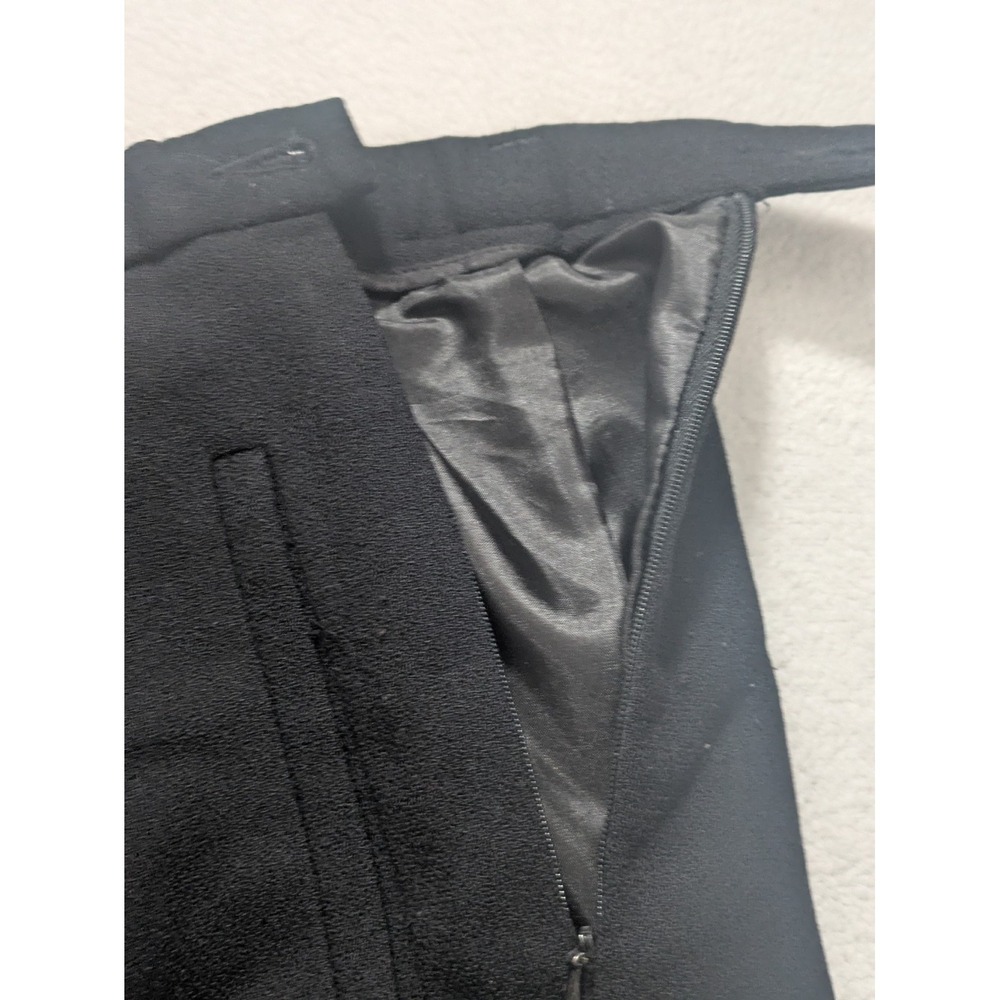 Pendleton 100% Virgin Wool Dress Pants Womens Petite 12 Black USA Made Trousers - Picture 3 of 13